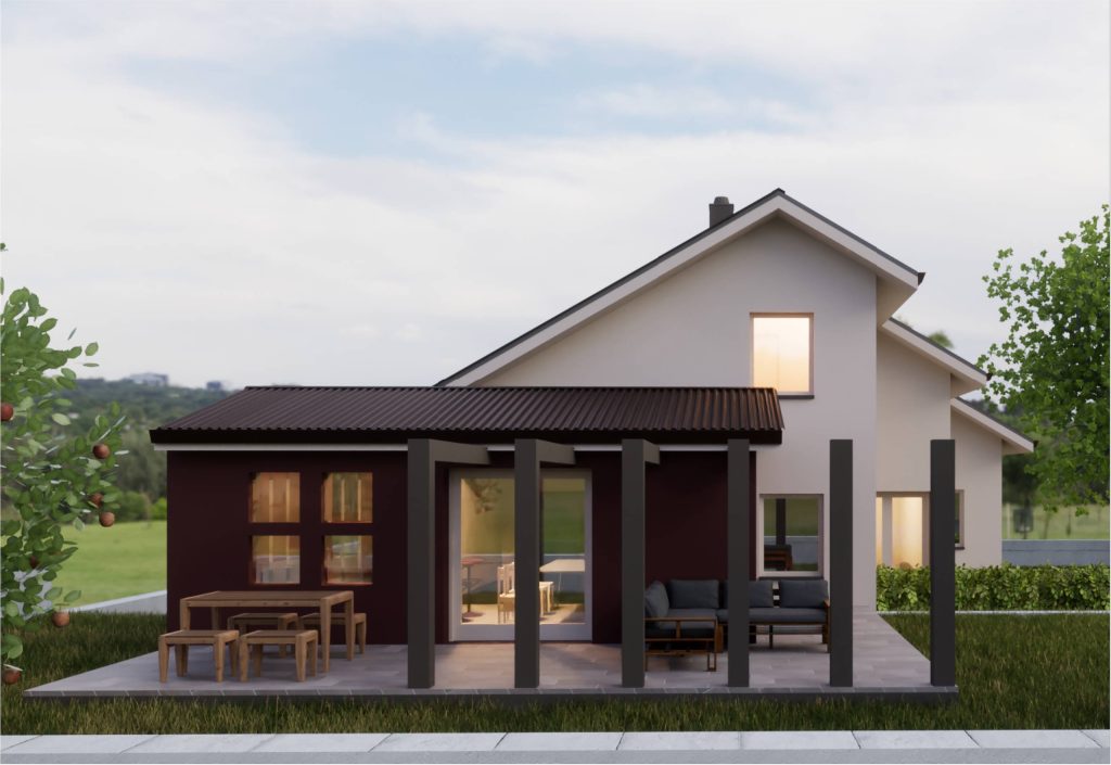 3D render obiteljske kuće