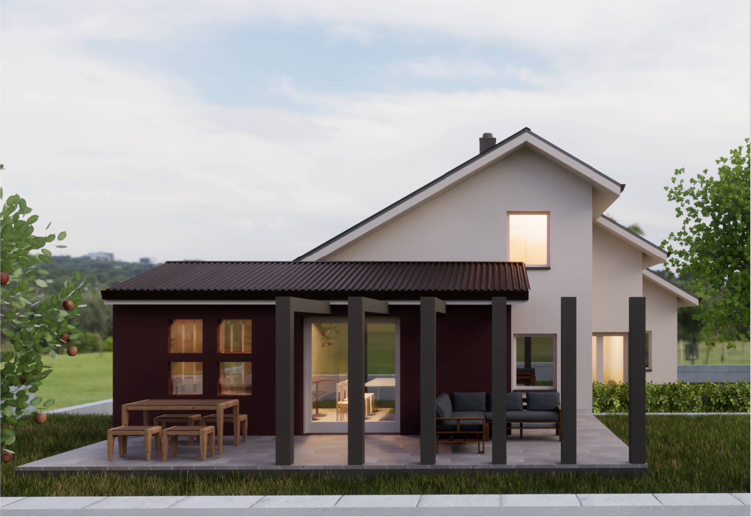 3D render obiteljske kuće