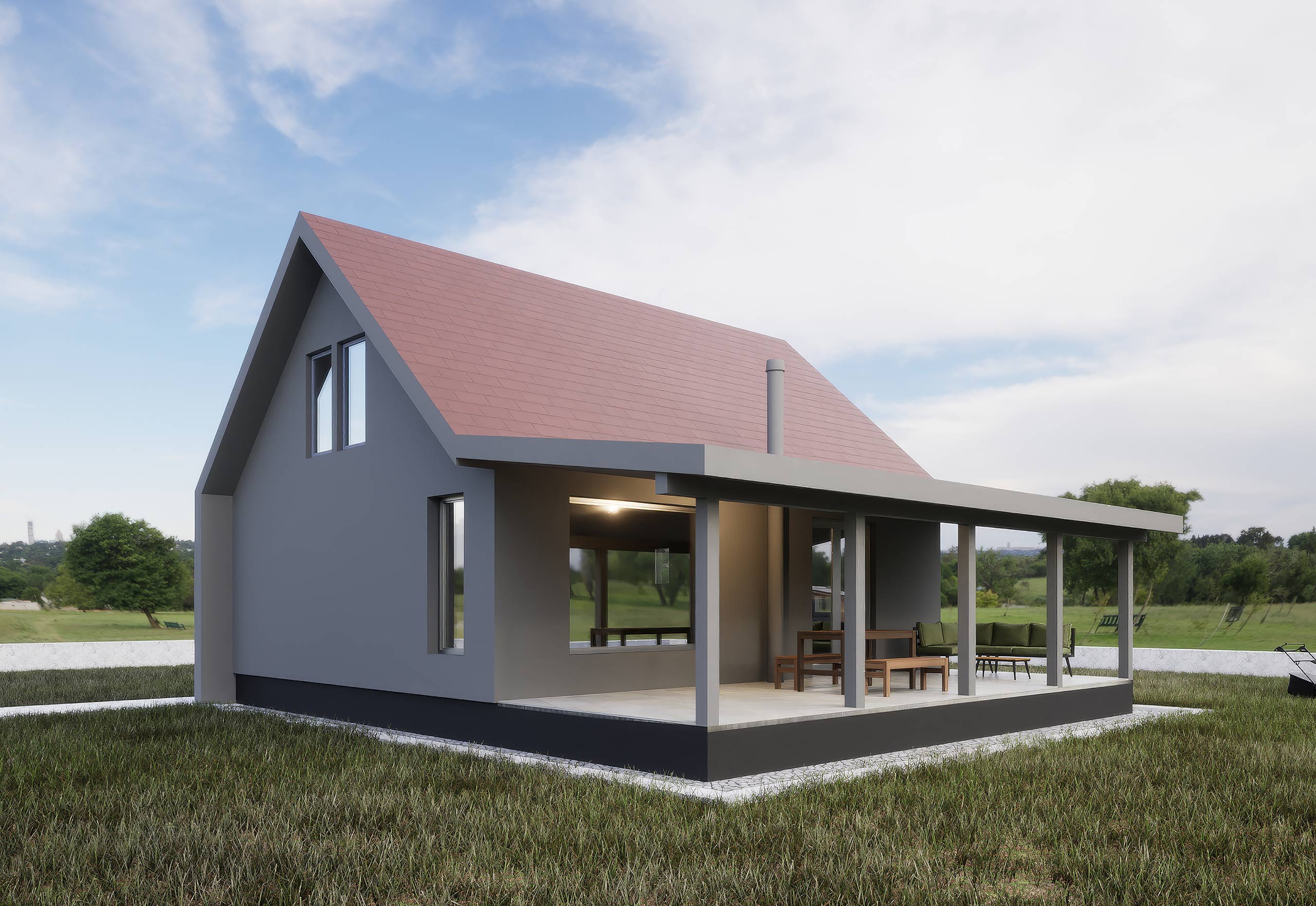 3D render obiteljske kuće